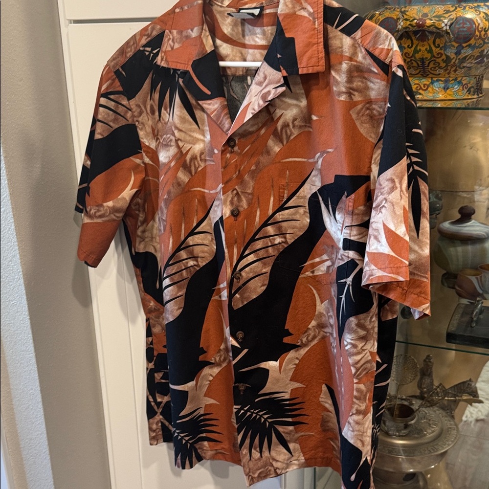 Men's Casual Button Down Shirt - Brown